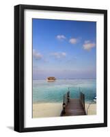 Maldives, Meemu Atoll, Medhufushi Island, Luxury Resort, Overwater Bungalows-Michele Falzone-Framed Photographic Print