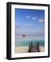 Maldives, Meemu Atoll, Medhufushi Island, Luxury Resort, Overwater Bungalows-Michele Falzone-Framed Photographic Print