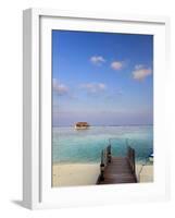 Maldives, Meemu Atoll, Medhufushi Island, Luxury Resort, Overwater Bungalows-Michele Falzone-Framed Photographic Print