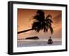 Maldives, Meemu Atoll, Medhufushi Island, Man Meditating on the Beach (Mr)-Michele Falzone-Framed Photographic Print