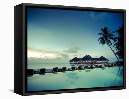 Maldives, Meemu Atoll, Medhufushi Island-Michele Falzone-Framed Stretched Canvas