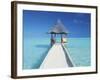 Maldives, Pier and Ocean-Peter Adams-Framed Photographic Print