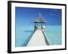 Maldives, Pier and Ocean-Peter Adams-Framed Photographic Print