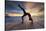 Maldives, South Ari Atoll, Thudufushi Island, Diamonds Thudufushi Resort, woman practising Yoga at -Michele Falzone-Stretched Canvas