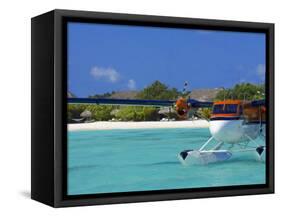 Maldivian Air Taxi Parked in a Resort in Maldives, Indian Ocean-Papadopoulos Sakis-Framed Stretched Canvas