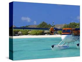 Maldivian Air Taxi Parked in a Resort in Maldives, Indian Ocean-Papadopoulos Sakis-Stretched Canvas