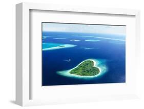 Maldivian Heart Shape Island-null-Framed Art Print