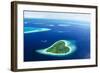 Maldivian Heart Shape Island-null-Framed Art Print