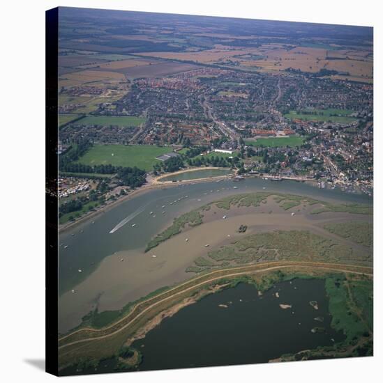 Maldon and Blackwater Estuary Mudflats and Coastal Sea Defences, Essex, England, United Kingdom-Jeremy Bright-Stretched Canvas