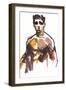 Male, 2022, (mixed media on paper)-Mark Adlington-Framed Giclee Print