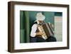Male accordion player in town center of Sevilla, Andalucia, Southern Spain-null-Framed Photographic Print