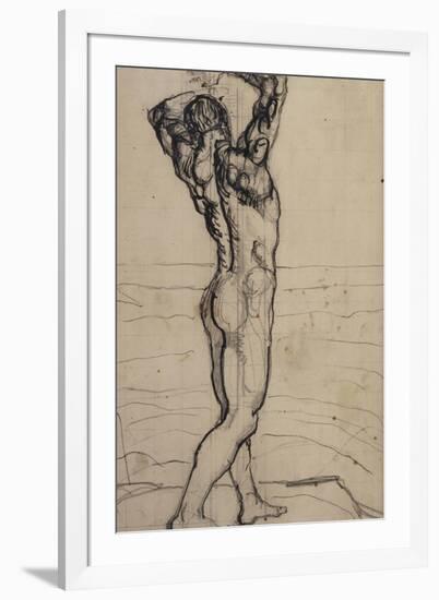 Male Act, Study for the Truth, c.1901-02-Ferdinand Hodler-Framed Giclee Print