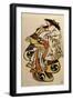 Male Actor Playing a Woman, C1704-C1711-Torii Kiyonobu I-Framed Giclee Print