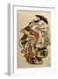 Male Actor Playing a Woman, C1704-C1711-Torii Kiyonobu I-Framed Giclee Print