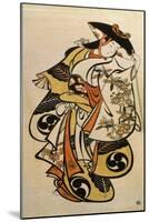 Male Actor Playing a Woman, C1704-C1711-Torii Kiyonobu I-Mounted Giclee Print