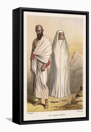 Male and Female Pilgrims in the Approved Costume for Making the Pilgrimage to Mecca-J. Brandard-Framed Stretched Canvas