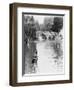 Male and Female Students Punting at Cambridge on the River Cam-Henry Grant-Framed Photographic Print