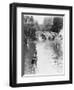 Male and Female Students Punting at Cambridge on the River Cam-Henry Grant-Framed Photographic Print