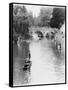 Male and Female Students Punting at Cambridge on the River Cam-Henry Grant-Framed Stretched Canvas