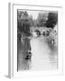 Male and Female Students Punting at Cambridge on the River Cam-Henry Grant-Framed Photographic Print