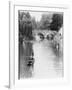 Male and Female Students Punting at Cambridge on the River Cam-Henry Grant-Framed Photographic Print