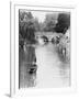 Male and Female Students Punting at Cambridge on the River Cam-Henry Grant-Framed Photographic Print