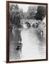 Male and Female Students Punting at Cambridge on the River Cam-Henry Grant-Framed Photographic Print