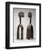 Male and Female Waja Masks, from Upper Benue River, Nigeria, 1850-1950-African-Framed Premium Giclee Print