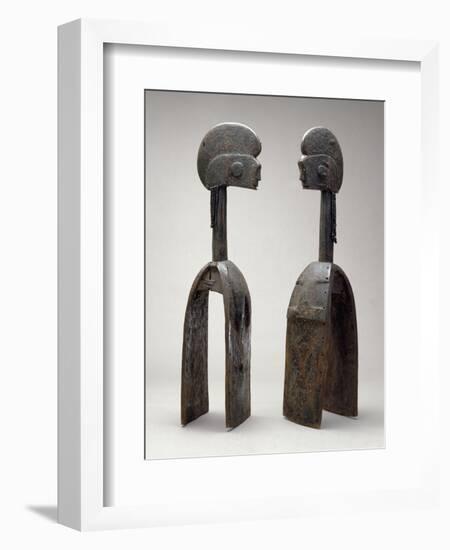 Male and Female Waja Masks, from Upper Benue River, Nigeria, 1850-1950-African-Framed Premium Giclee Print