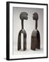 Male and Female Waja Masks, from Upper Benue River, Nigeria, 1850-1950-African-Framed Giclee Print