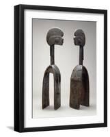 Male and Female Waja Masks, from Upper Benue River, Nigeria, 1850-1950-African-Framed Giclee Print