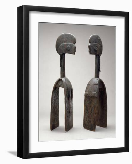 Male and Female Waja Masks, from Upper Benue River, Nigeria, 1850-1950-African-Framed Giclee Print