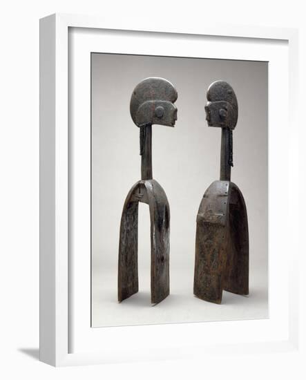 Male and Female Waja Masks, from Upper Benue River, Nigeria, 1850-1950-African-Framed Giclee Print