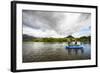 Male Angler and Fly Fishing Guide Float the Rio Grande River in Patagonia, Argentina-Matt Jones-Framed Photographic Print