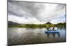 Male Angler and Fly Fishing Guide Float the Rio Grande River in Patagonia, Argentina-Matt Jones-Mounted Photographic Print