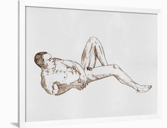 Male Body Sketch I-Melissa Wang-Framed Art Print