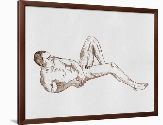 Male Body Sketch I-Melissa Wang-Framed Art Print