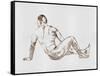 Male Body Sketch III-Melissa Wang-Framed Stretched Canvas