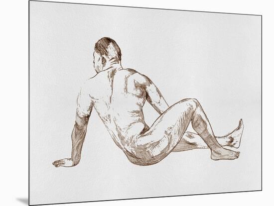 Male Body Sketch III-Melissa Wang-Mounted Art Print