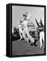 Male Cheerleaders in Action at Wisconsin-Marquette Football Game-Alfred Eisenstaedt-Framed Stretched Canvas