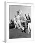 Male Cheerleaders in Action at Wisconsin-Marquette Football Game-Alfred Eisenstaedt-Framed Photographic Print