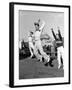 Male Cheerleaders in Action at Wisconsin-Marquette Football Game-Alfred Eisenstaedt-Framed Photographic Print