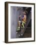 Male Child Wall Climbing Indoors-null-Framed Photographic Print