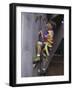 Male Child Wall Climbing Indoors-null-Framed Photographic Print