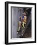 Male Child Wall Climbing Indoors-null-Framed Photographic Print