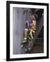 Male Child Wall Climbing Indoors-null-Framed Photographic Print