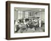 Male Cookery Students at Work in the Kitchen, Westminster Technical Institute, London, 1910-null-Framed Photographic Print