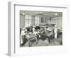 Male Cookery Students at Work in the Kitchen, Westminster Technical Institute, London, 1910-null-Framed Photographic Print