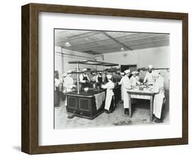 Male Cookery Students, Westminster Technical Institute, London, 1910-null-Framed Photographic Print