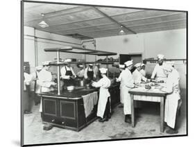 Male Cookery Students, Westminster Technical Institute, London, 1910-null-Mounted Photographic Print